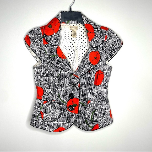 Anthropologie Elevenses Poppy Blazer Jacket Top - Picture 2 of 6